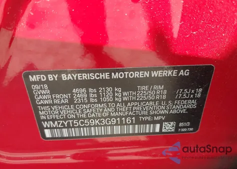 2019 Mini Countryman Cooper S from USA, damaged, VIN WMZYT5C59K3G91161